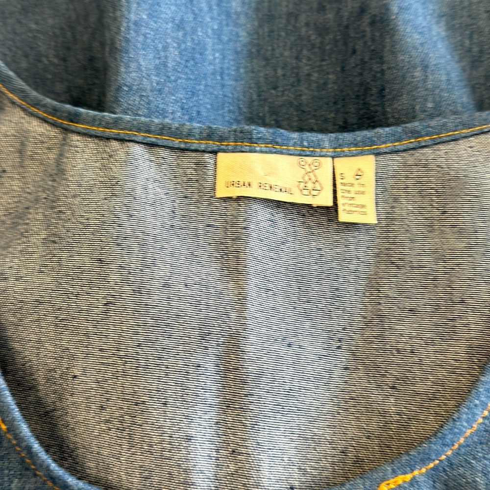 Urban outfitters urban renewal size small raw demin babydoll dress